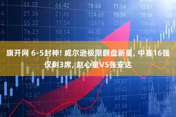 旗开网 6-5封神! 威尔逊极限翻盘新星, 中赛16强仅剩3席, 赵心童VS张安达